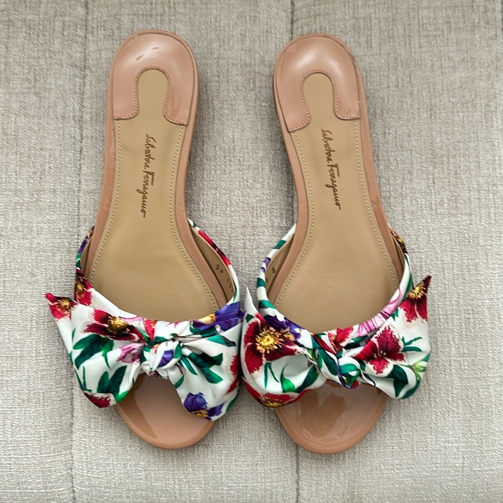 Brand new Salvatore Ferragamo floral sandals
